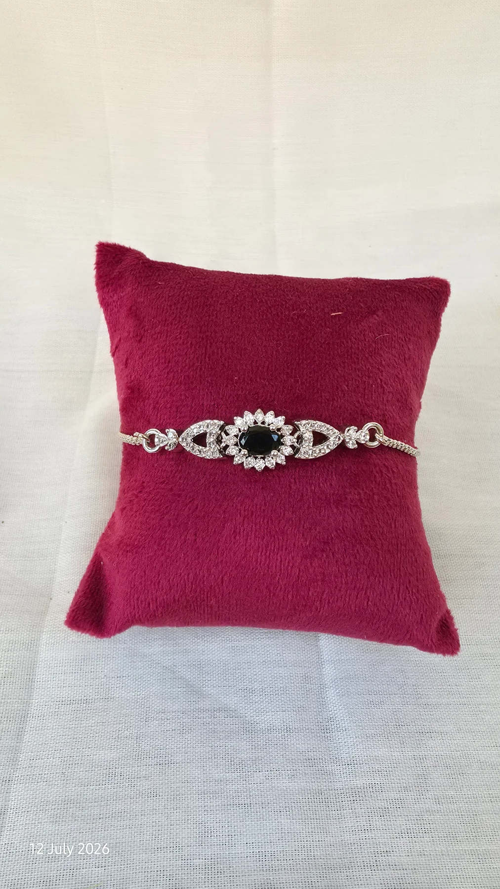 Adjustable bracelet(black/white/dark green) Black image 2