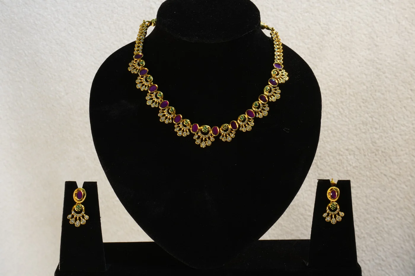 pink stone full neckset image 1