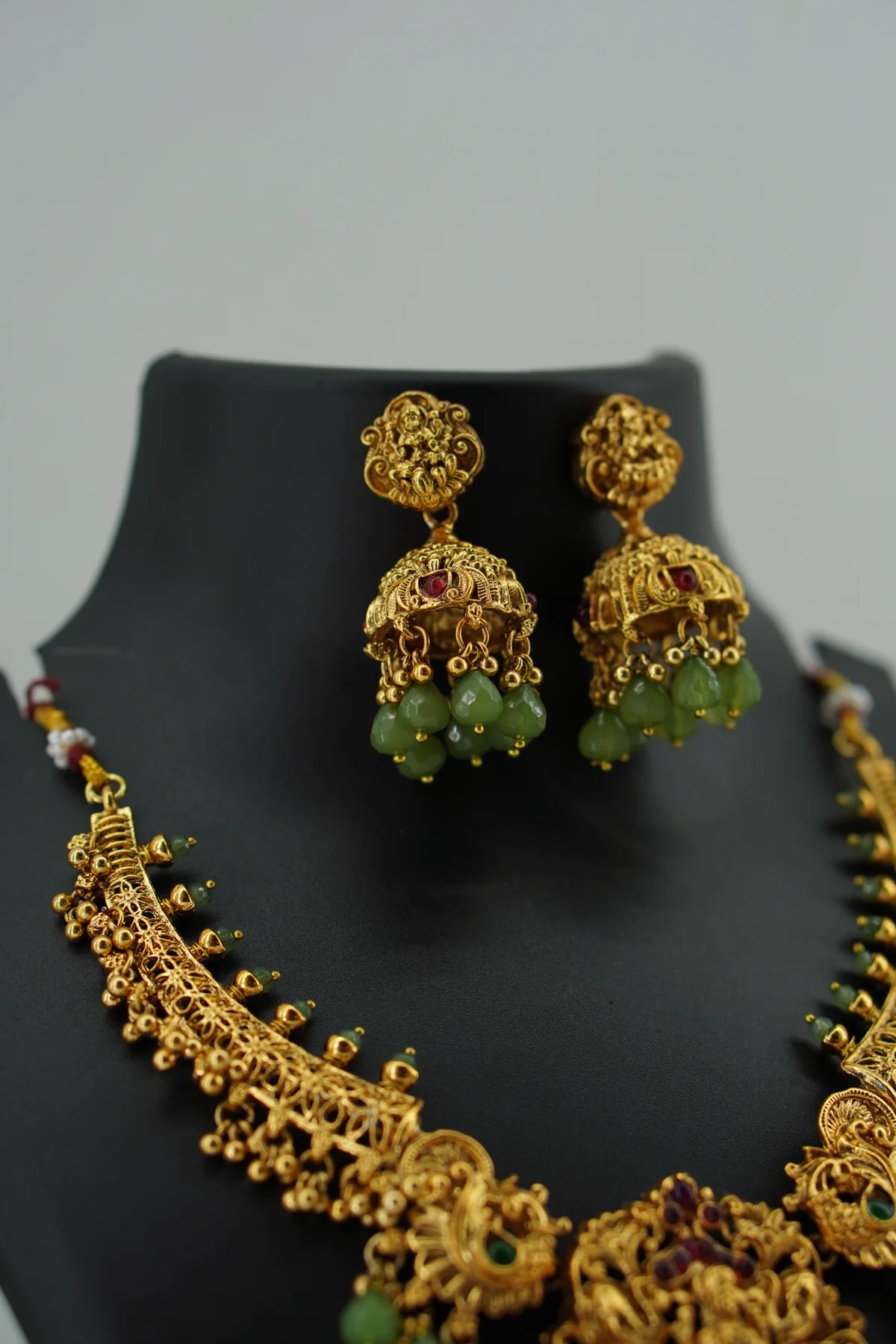 Big Lakshmi With Light Green Pearl image 2