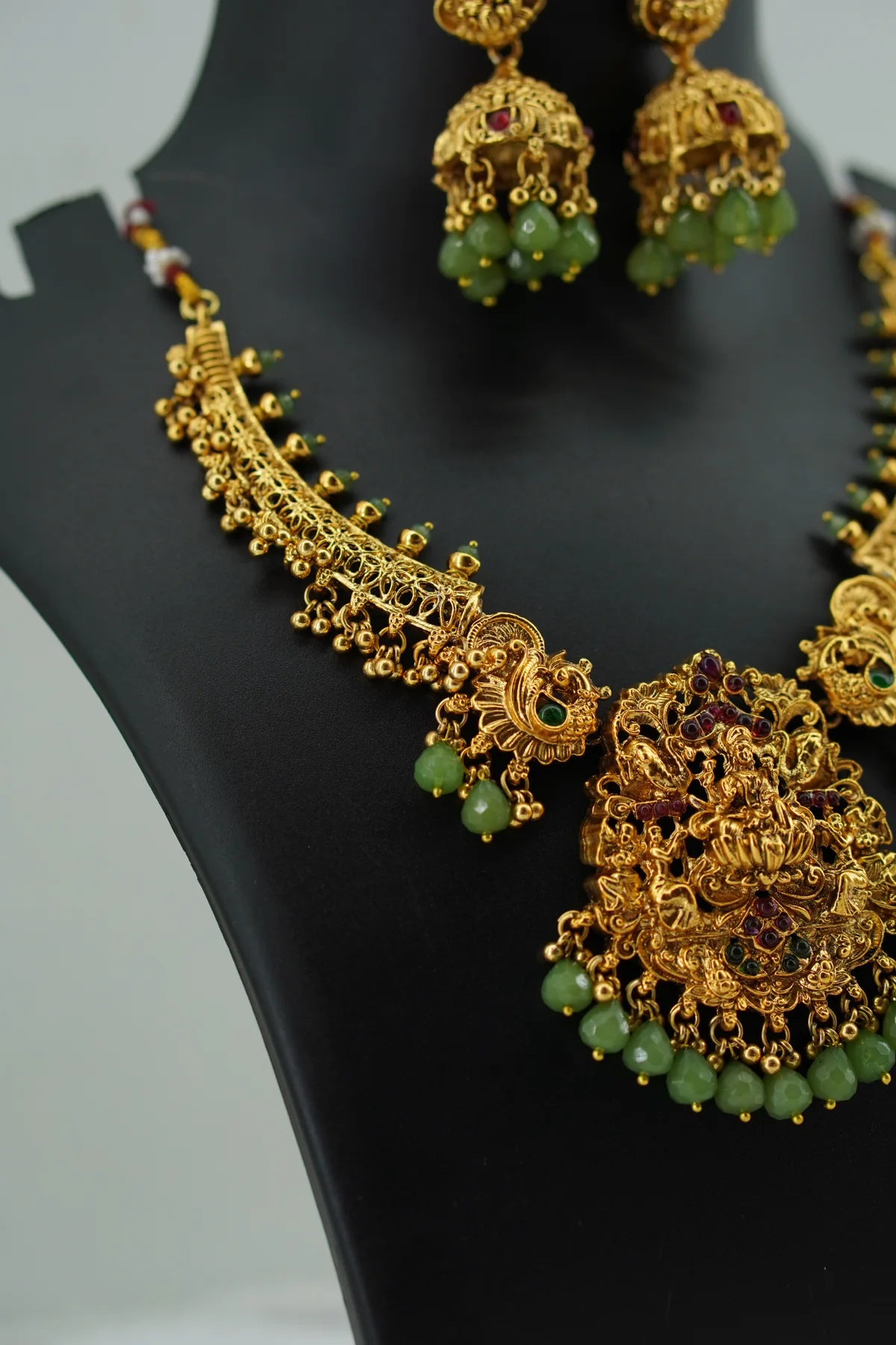 Big Lakshmi With Light Green Pearl image 3