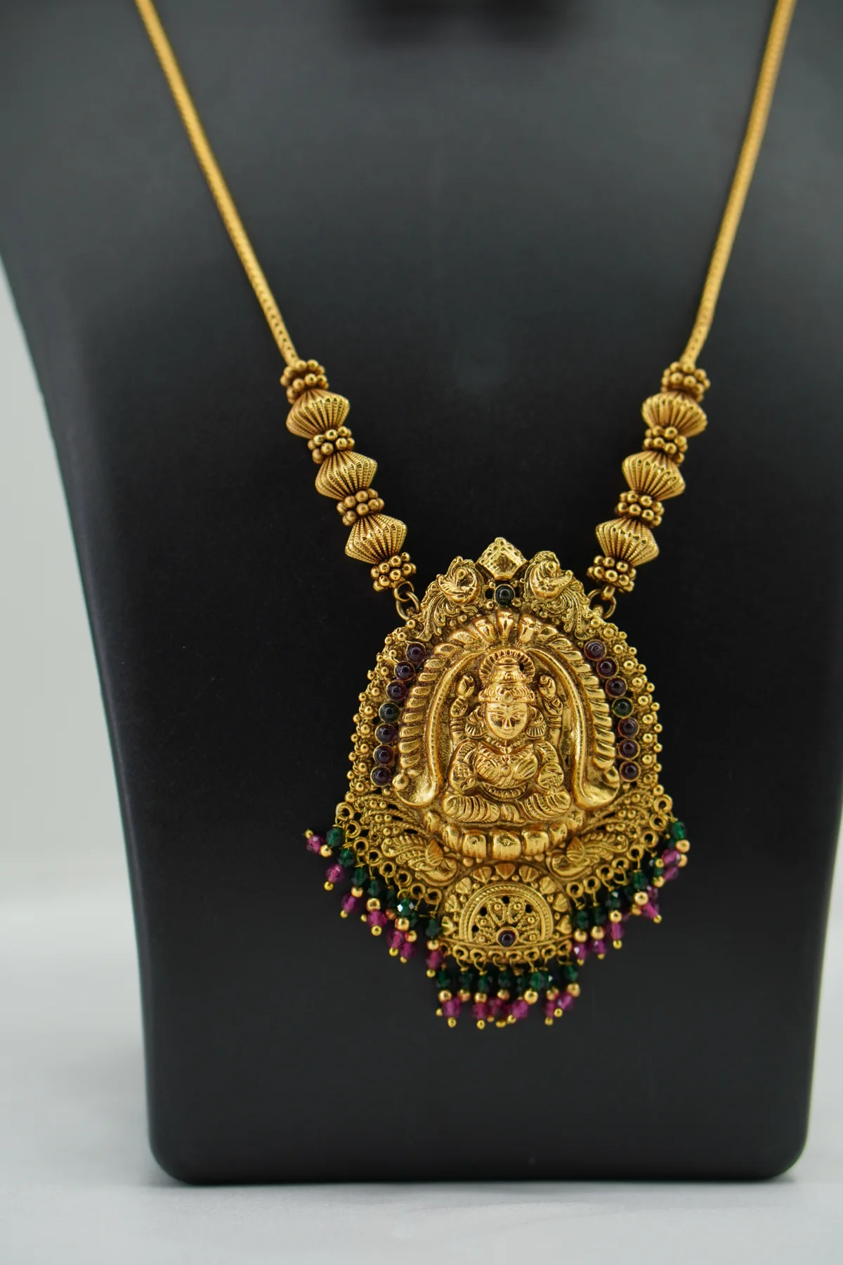Big Lakshmi Pendant With Chain image 2